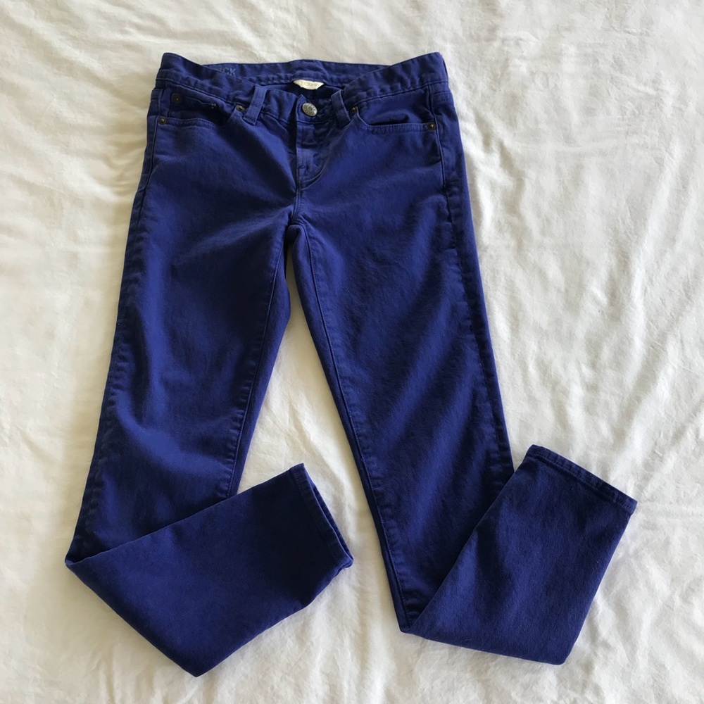 🛍 J. Crew Toothpick Ankle Lavender Jeans Size 24
